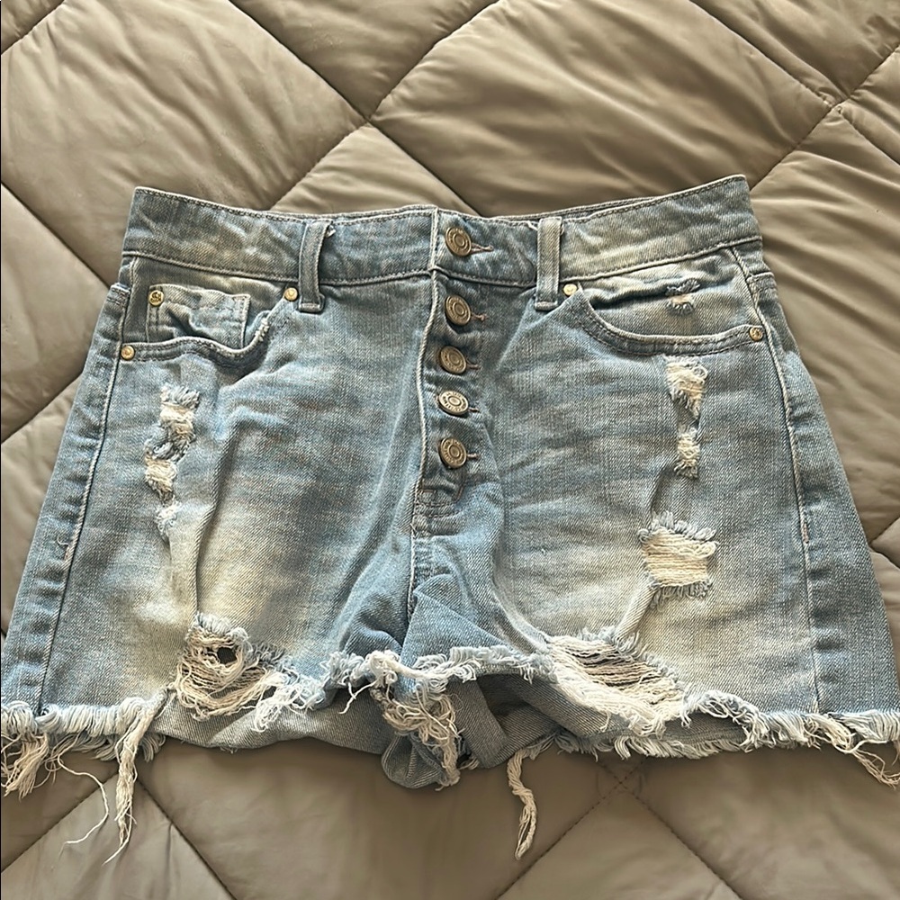 Distressed Denim Women Shorts